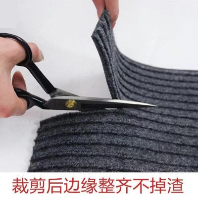 卧室客厅酒店门口加厚地垫 双条纹PVC走廊满铺地毯防滑吸水地毯    2米图2