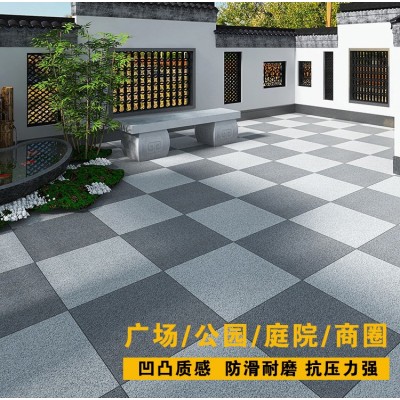 石英石生态地铺石pc砖芝麻白灰黄金麻花岗岩瓷砖自建别墅庭院地砖      20平方米图2