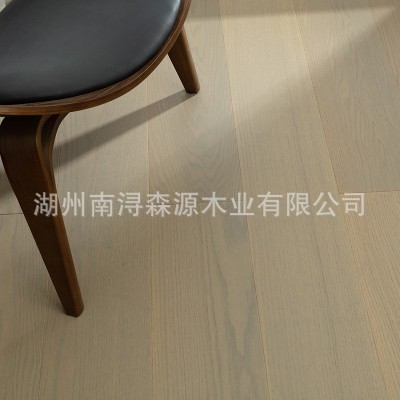 奶油色实木纯三层复合木地板批发锁扣原木风木地板家用抗污耐磨  1件图4