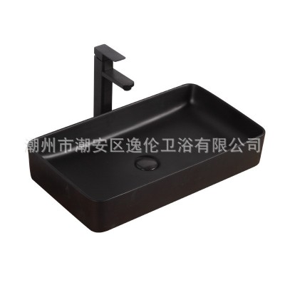 黑色磨砂哑光台上盆北欧洗脸盆简约陶瓷洗手盆卫生间洗漱台艺术盆     2个图5