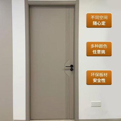 室内实木复合门酒店民宿简约碳晶多层简约静音家用卧室套装木门  1件图2