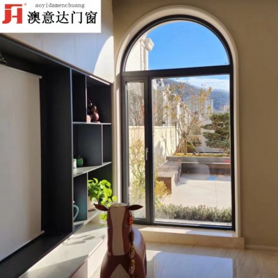 弧形断桥铝门窗隔音隔热封阳台落地窗佛山厂家密封性好6063t5  1件图2