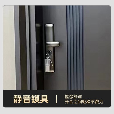 住宅防盗门不锈钢韩式入户门防盗门工程韩式门子母门不锈钢工程门  1件图4