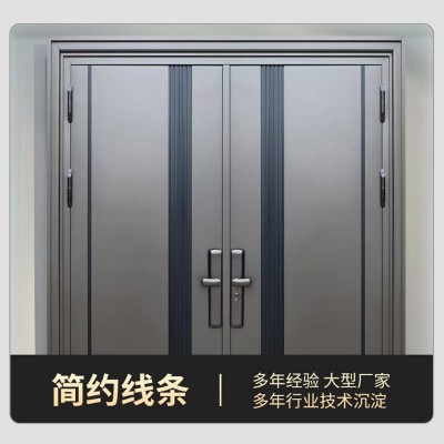住宅防盗门不锈钢韩式入户门防盗门工程韩式门子母门不锈钢工程门  1件图3