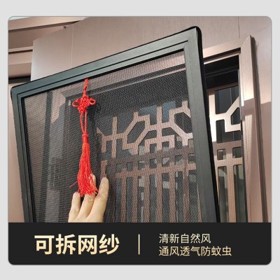 厂家直销新中式窗框装饰高端铜门精雕铸铝门系统门不锈钢入户大门  1件图2