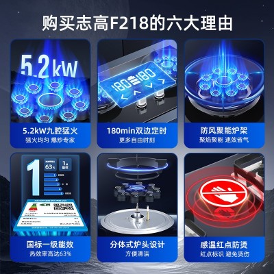 志高煤气灶单灶家用液化气猛火炉嵌入式台式天然气燃气灶单眼炉具  1件图2