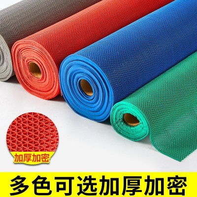 S形网格蓝色约5.5毫米厚镂空PVC地垫疏水耐磨泳池浴室防滑地垫      1件图4