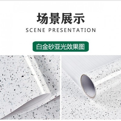 厨房贴纸防水防油自粘灶台台面瓷砖橱柜桌面翻新大理石耐高温贴膜  1件图2