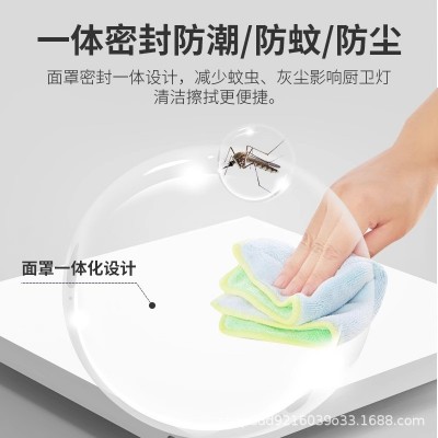 全光谱LED平板灯无边框集成吊顶专用平板灯防水浴室照明 面板灯     1只图3