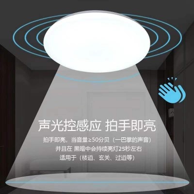 LED感应吸顶灯过道走廊楼梯雷达感应灯超薄圆形客厅卧室面包灯    1个图4