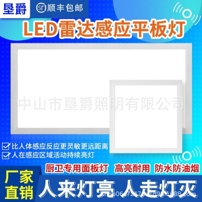 【特价】感应平板灯智能离线语音声光控雷达人体感应面板灯免开关       1件图3