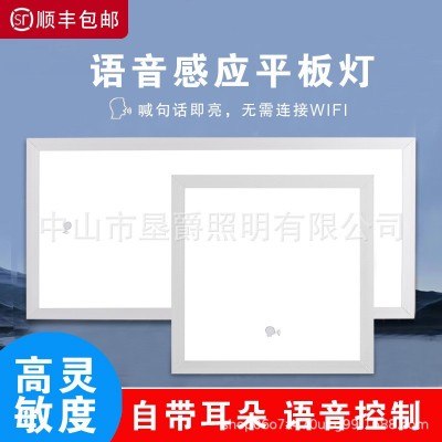 智能离线语音平板灯自动听话的灯免WiFi厨卫办公物业过道高端场所     10件图5