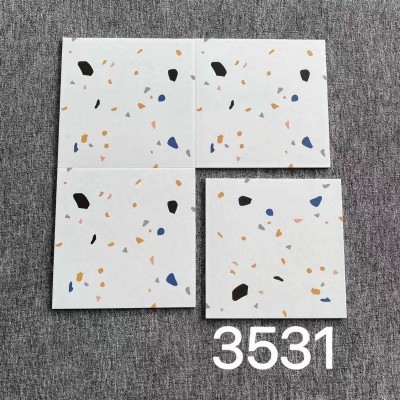 浴室卫生间防滑3030黑白小地砖300网红小清新复古哑光阳台小花砖  1块图4