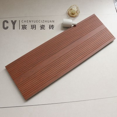 户外地板木纹砖休闲阳台庭院地砖室外石英砖花园仿古砖300X 900  1件图4