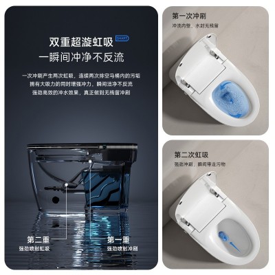 智能马桶 全自动感应声控马桶 即热式座圈智能座便器 无水压限制       1件图4