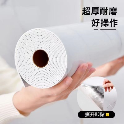 仿大理石瓷砖墙贴自粘厚墙纸铝塑板自粘防水防潮厨房卫生间遮丑贴     2张图3