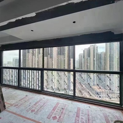 封阳台极窄扇推拉窗，断桥126系列6轨道带纱悬浮推拉窗  1件图4