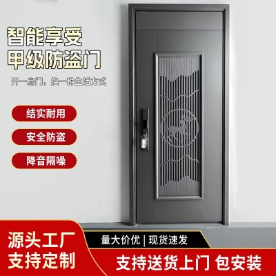 简约轻奢甲级安全门隔音降噪入户门安全防盗门自建房入户大门单开  1件图2