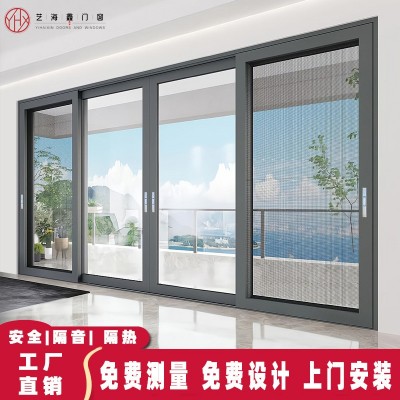 美标认证 NFRC铝合金重型推拉门阳台抗台风玻璃移门佛山工厂 外贸  1件图3