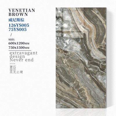 广东佛山厂家供应750x1500瓷砖亮光岩板奢石黑白根大理石地板砖  1件图5