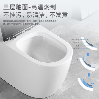广东曼高卫浴 酒店公寓高端微晶釉面8.0大管道虹吸静音马桶坐便器      1套图5