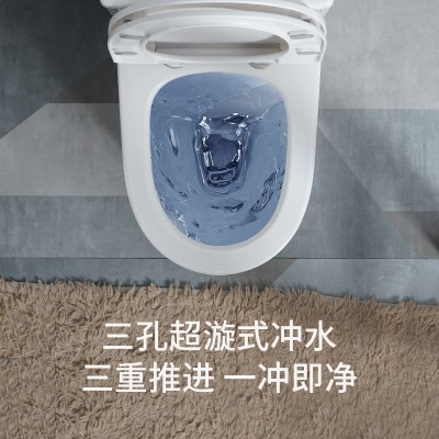 58cm短款小户型小尺寸马桶大管道虹吸式大冲力静音防臭节水坐便器     1套图4