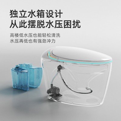 新款智能马桶虹吸坐便器无水压限制一体式全自动冲水杀菌厂家批发      1个图3