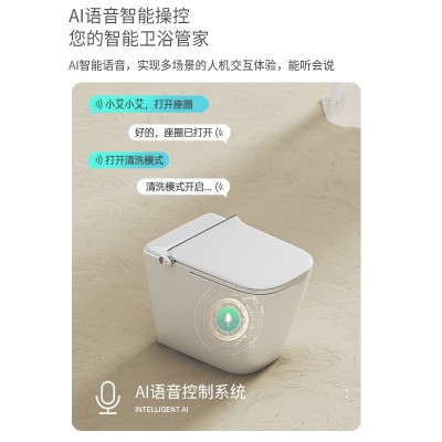 小户型智能马桶 自动翻盖隐藏泡沫盾 即热式双水路暖风烘干坐便器     1个图2