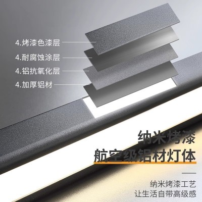 极简一字餐厅吊灯现代简约吧台餐桌led轻奢无主灯北欧茶室办公室3  1件图4