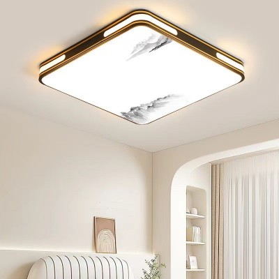 LED客厅灯新款吸顶灯流行灯具现代简约大气长方形大灯主灯  1件图3
