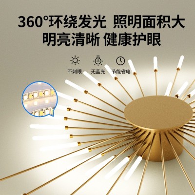 跨境现代简约LED吸顶灯大厅高级感烟花灯无极调光卧室书 房吸顶灯  1件图3