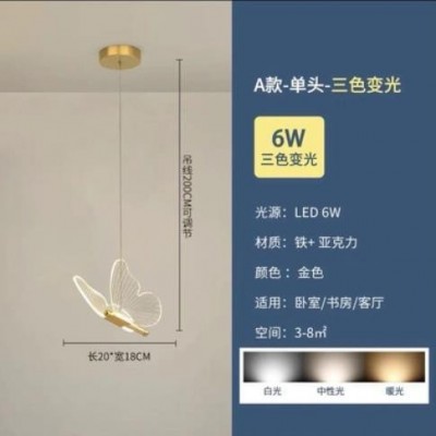 跨境卧室床头吊灯北欧轻奢创意蝴蝶长线别墅楼梯餐厅吊灯现代简约  1件图5