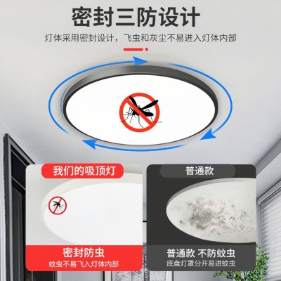 超薄吸顶灯卧室轻奢客厅灯LED三防灯圆形阳台灯简约灯饰现代灯具  1件图3
