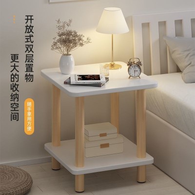 床头柜小型简约小桌子出租屋租房小茶几卧室家用简易床头桌置物架 1个图3