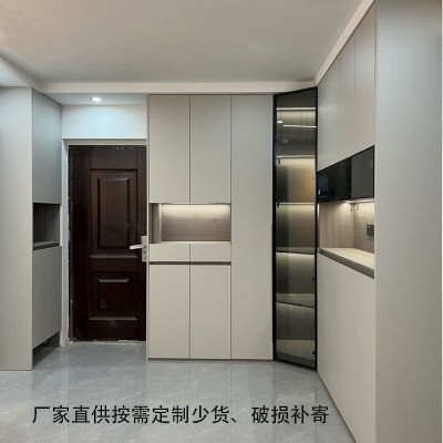 现代中式客厅转角置物架现代简约靠墙转角柜家用自由组合实木餐边图2