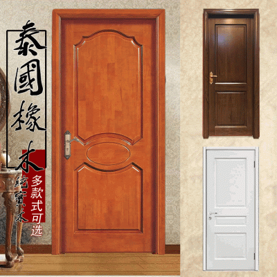 佛山南海厂家批发纯房间实木橡木门隔音室内门榫卯结构原木门房门 1套图4