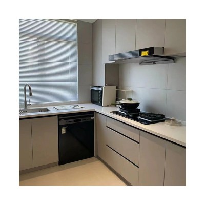 深圳全屋定 制厨柜整体橱柜现代简约厨房橱柜多层实木板深圳工厂 5平方图4