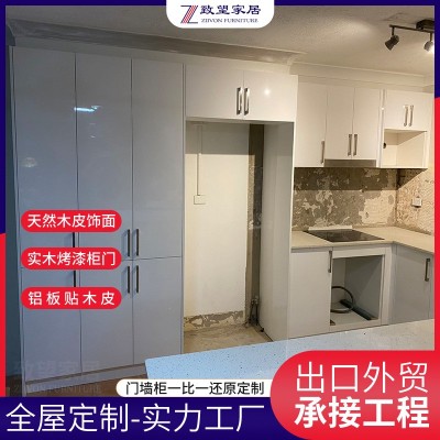 KITCHEN CABINET来图定制整体橱柜白色高亮光烤漆门出口橱柜定做 5平方米图2