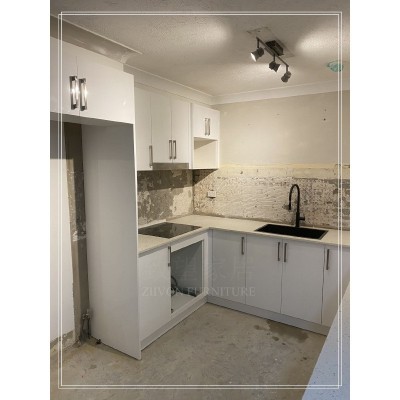 KITCHEN CABINET来图定制整体橱柜白色高亮光烤漆门出口橱柜定做 5平方米图5