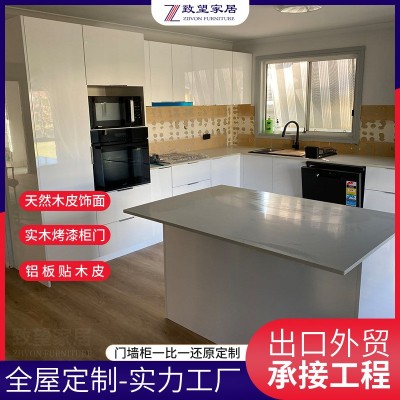 佛山工厂定制橱柜白色烤漆门定做全屋衣柜厨柜承接项目工程订单 5平方米图3