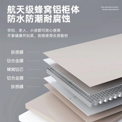 全铝合金阳台洗衣柜全铝家居全屋定制现代简约全铝茶几酒柜电视柜      1套图2
