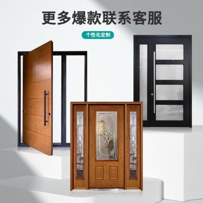 原木卧室门套装室内家用免漆烤漆碳晶材料实木复合民宿现代简约     1平方米图2