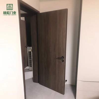 实木复合碳晶中古风卧室门现代简约胡桃橡木静音环保套装木门定制     2件图2
