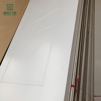 定制出口PVC免漆门简约卧室房木门办公民宿出租房平开门室内套装   2个图3