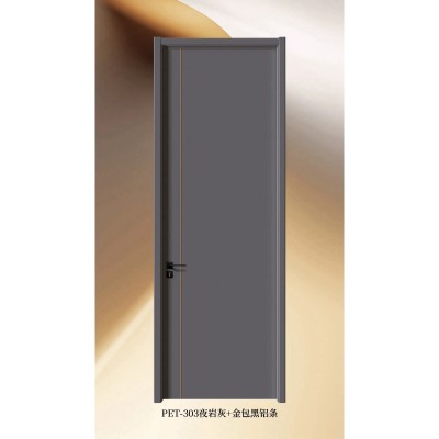 免漆门 CPL木门 镶金属条 耐用环保 多层实木 复合门定制      1套图5