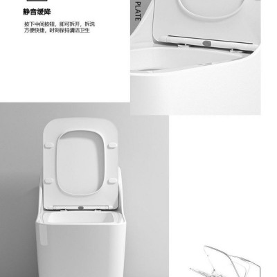 新品创意马桶坐便器虹吸式抽水家用小户型防臭静音节水普通座便器    1个图4