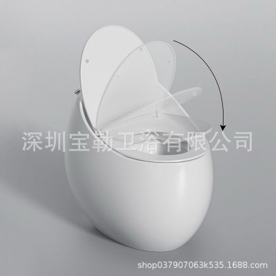 创意蛋圆形马桶虹吸式坐便器卫生间防堵防臭小户型坐便器地排墙排     1套图3