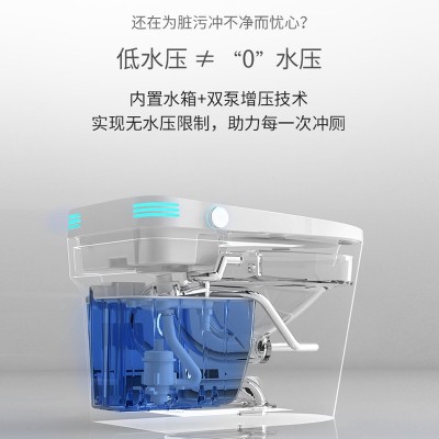 无水压限制语音泡沫盾自动智能马桶厂家人体感应即热式家用座便器    5个图2