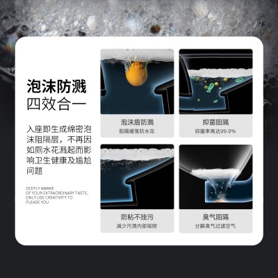 无水压限制语音泡沫盾自动智能马桶厂家人体感应即热式家用座便器    5个图3