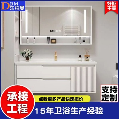 新款简约浴室柜 网红浴柜 洗手洗脸洗漱台 酒店公寓卫生间工程    5件图3